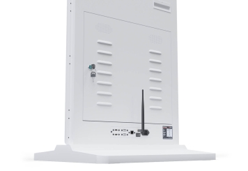 Totem numérique DKS-LED43, 43 in affichage, Android 11, Blanc, 610 mm x 450 mm x 1.810 mm, TecMaschin 