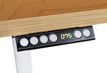 Table de travail avec réglage électrique en hauteur, plaque multiplex 2.000 mm x 800 mm, charge utile 80 kg 