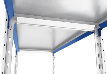 1 m Fachbodenregal FB200 / 30 cm tief / 2 m hoch / 3 Ebenen / Auflage Stahl / Fachlast 200 kg 