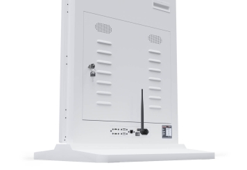 Totem numérique DKST-LED43 avec écran tactile, 43 in écran, Android 11, Blanc, 610 mm x 450 mm x 1.787 mm, TecMaschin 