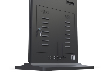 Totem numérique DKS-LED43 avec mallette de transport, 43 in présentoir, Android 13, Noir, TecMaschin 