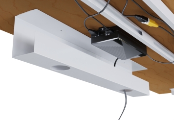 Table de travail avec réglage électrique en hauteur, plaque multiplex 2.000 mm x 800 mm, charge utile 80 kg 