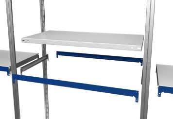 1 m Fachbodenregal FB200 / 30 cm tief / 2 m hoch / 3 Ebenen / Auflage Stahl / Fachlast 200 kg 