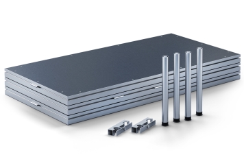 6 m x 3 m Mobile Eventbühne EBM850/2, 605 mm hoch, 9 Module, 850 kg max. Belastung pro Modul 