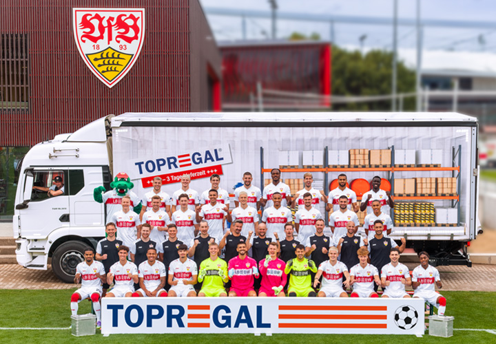 La photo de l'équipe du VfB présentée par TOPREGAL